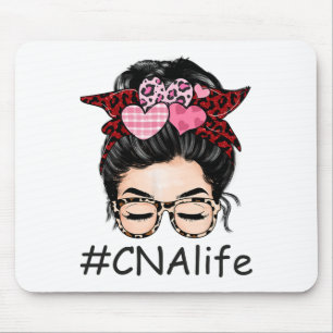 Cna Certified Nursing Istant Valentine Day Cute Me Mouse Mat