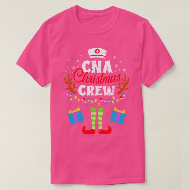 CNA Christmas Nurse Crew Nursing Women Men Pajama  T-Shirt (Design Front)