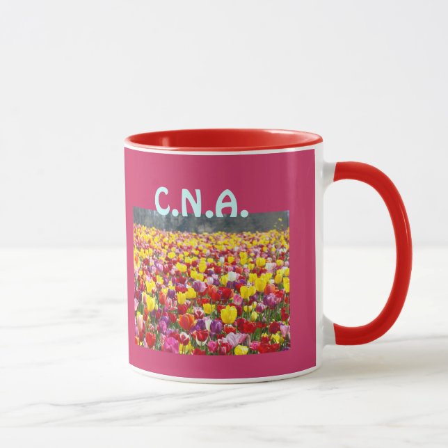 CNA Coffee Mugs Personalised Tulip Flowers (Right)