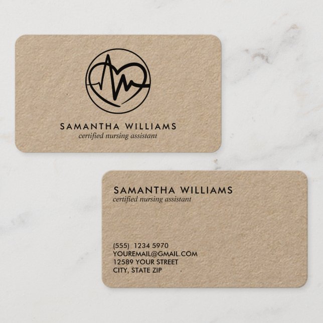 CNA Custom Logo or Photo Business Card (Front/Back)