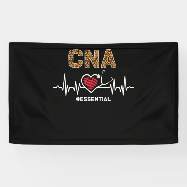 CNA #Essential Stethoscope Heartbeat Hospital Banner (Horizontal)