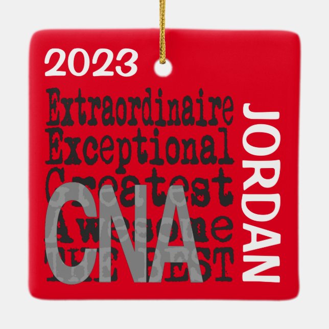 CNA Extraordinaire CUSTOM Ceramic Ornament (Back)