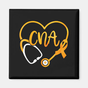 Cna Heart Stethoscope Ribbon Multiple Sclerosis Aw Magnet