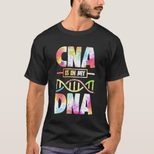 CNA Is In My DNA Nurse Pride Colourful Watercolor T-Shirt