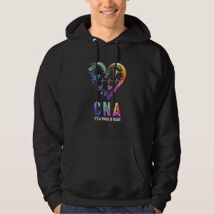 Cna It's A Work Of Heart Butterflies Heartbeat Cad Hoodie