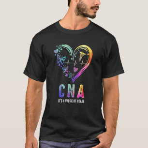 Cna It's A Work Of Heart Butterflies Heartbeat Cad T-Shirt