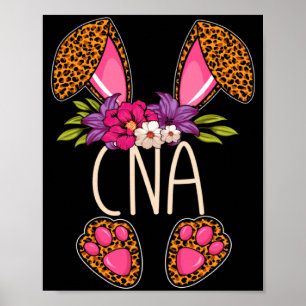 Cna Leopard Bunny Happy Easter Sunday Egg Easter Poster
