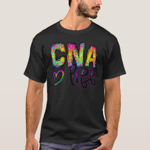 CNA Life Nurse Leopard  CMA CNA Tie Dye For Women  T-Shirt