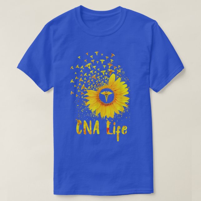 CNA Life Sunflower Cute Nurse  T-Shirt (Design Front)