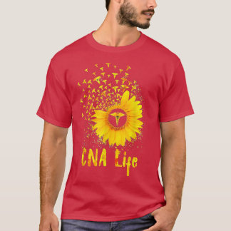 CNA Life Sunflower Cute Nurse T-Shirt