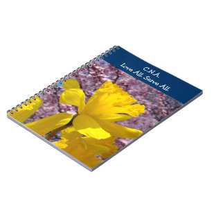 CNA notebook Love All Serve All Daffodil Flowers