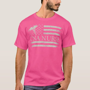 Cna Nurse American Flag Usa Nursing Health Care Wo T-Shirt