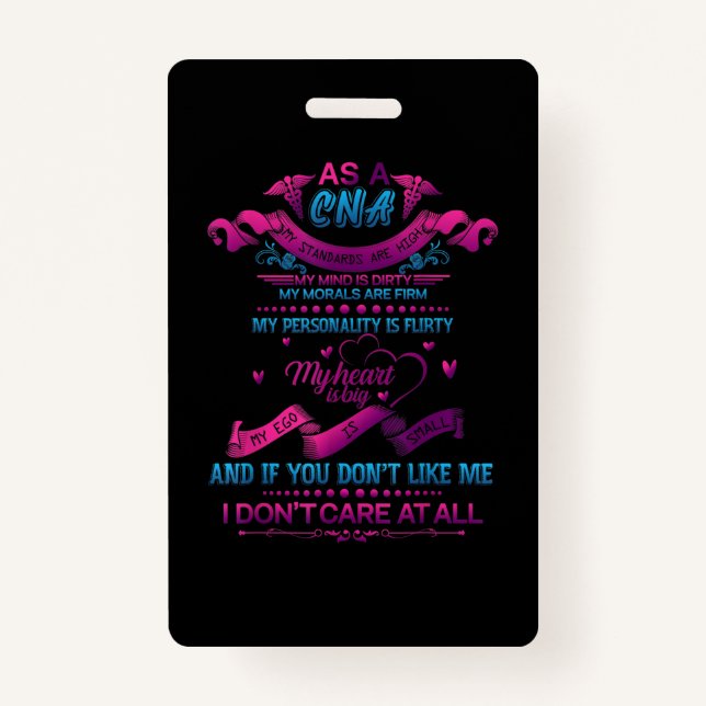 CNA Nurse Assistant ID Badge (Front)