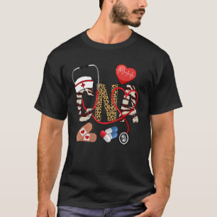 Cna Nurse Assistant Week Leopard Nurse Life Steth T-Shirt