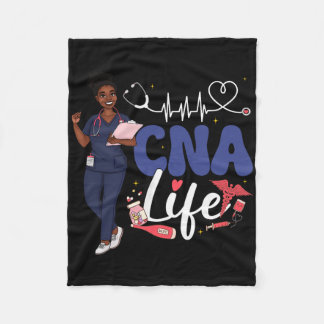 Cna Nurse Black History Month African American Jun Fleece Blanket