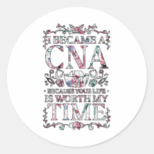 cna Nurse  Classic Round Sticker