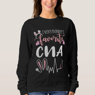 Cna Nurse Cute Ears Bunny Easter Day Happy Easter Sweatshirt