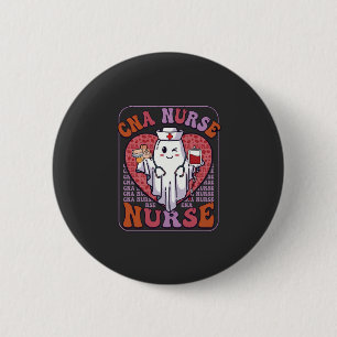 Cna Nurse Halloween Ghost Stethoscope Blood Bag 6 Cm Round Badge