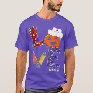 CNA Nurse Love Nurse Life Halloween Pumpkin Costum T-Shirt