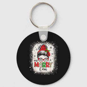 Cna Nurse Messy Bun Nurse's Aid Christmas  Key Ring