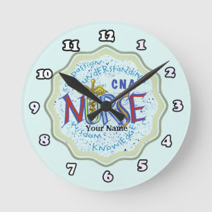 CNA Nurse Motto clock