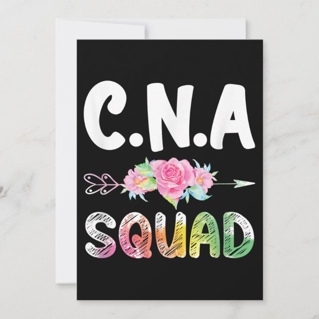 CNA Nurse Squad Certified Nursing Assistant Invitation (Front)