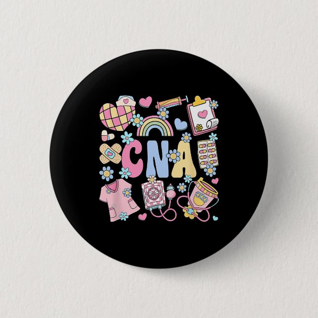 Cna Nurse Stuff Retro Certified Nursing Istant Nur 6 Cm Round Badge (Front)