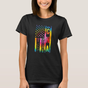 CNA Nurse US Flag Certified Nursing Assistant   T-Shirt