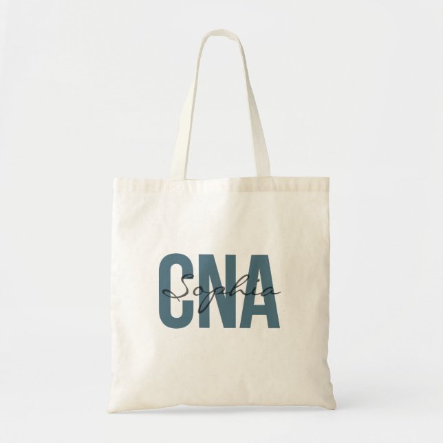 CNA Personalised Name Bold Typography Tote Bag (Front)