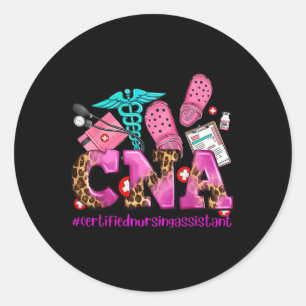Cna Pink Ribbon Breast Cancer Awareness Warrior Su Classic Round Sticker