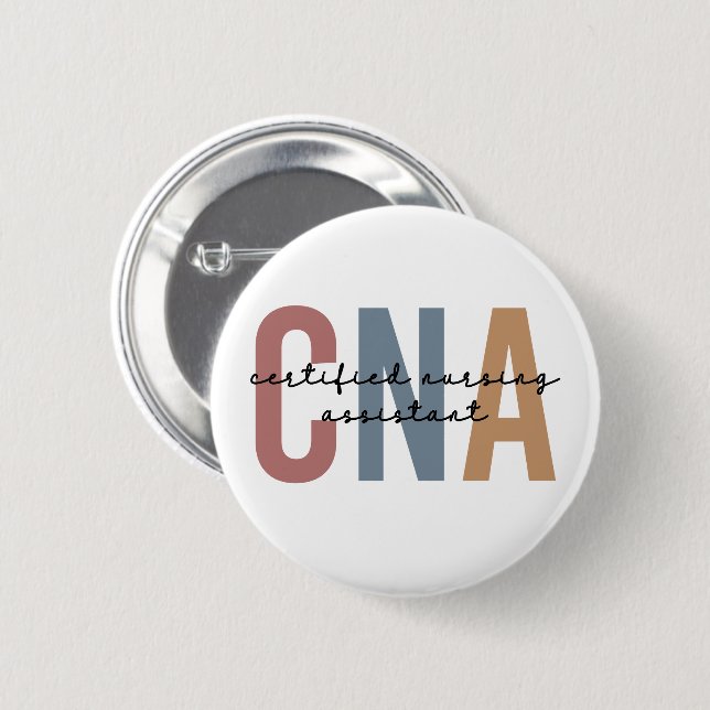 CNA Retro Certified Nursing Assistant Gifts 6 Cm Round Badge (Front & Back)