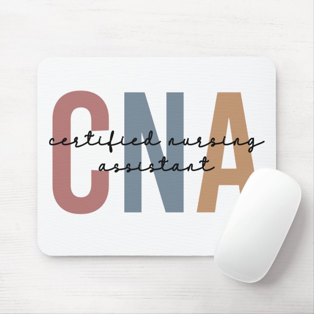 CNA Retro Certified Nursing Assistant Gifts Mouse Mat (With Mouse)