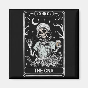 CNA Skeleton Certified Nurse istant Tarot Card Magnet
