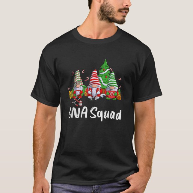 CNA Squad Gnomes Funny Nurse Assistant Christmas P T-Shirt (Front)