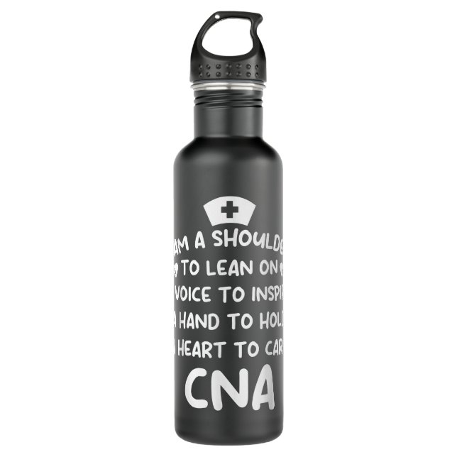 CNA Support Certified Nursing Assistant Medical Nu 710 Ml Water Bottle (Front)