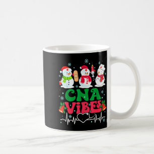 Cna Vibes Nurse Snowman Stethoscope Santa Funny Ch Coffee Mug