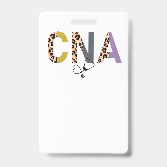 CNA work badge  ID Badge (Front)