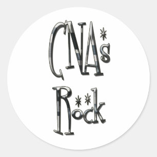 CNAs Rock Classic Round Sticker