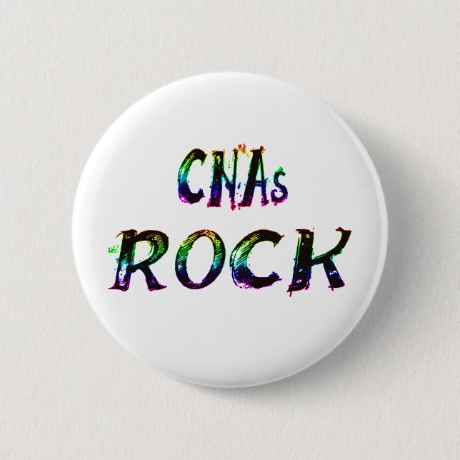 CNAs ROCK COLOR 6 Cm Round Badge (Front)