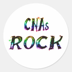 CNAs ROCK COLOR Classic Round Sticker