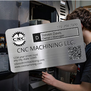  CNC Machining, Precision Machine Shop Business Card