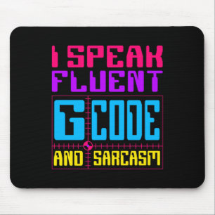 Cnc Machinist Fluent G-code Sticker Mouse Mat