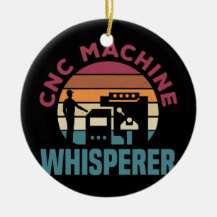 Cnc Machinist Metalworker Machining CNC Machine Ceramic Tree Decoration