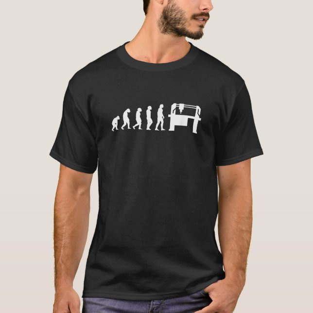 CNC Operator Machine Operator Evolution CNC Machin T-Shirt (Front)
