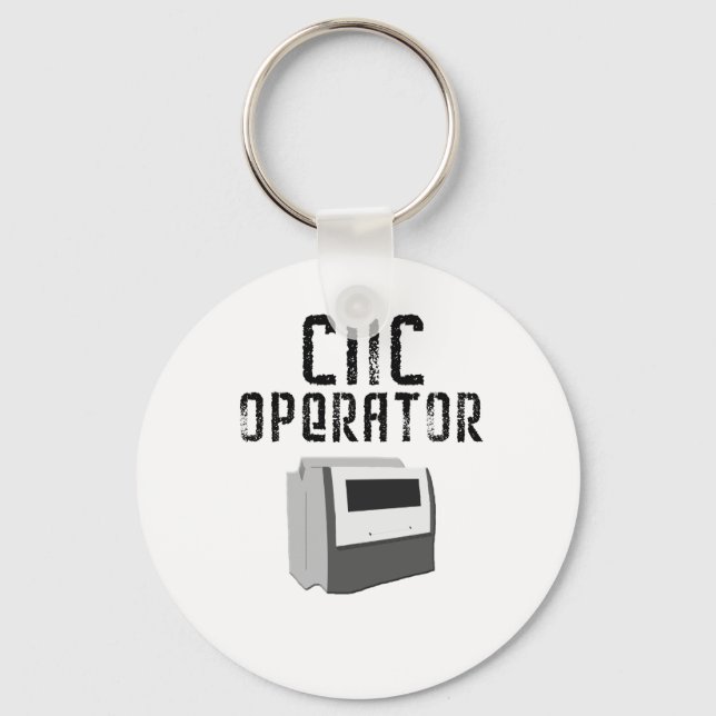CNC Operator Machinist Key Ring (Front)
