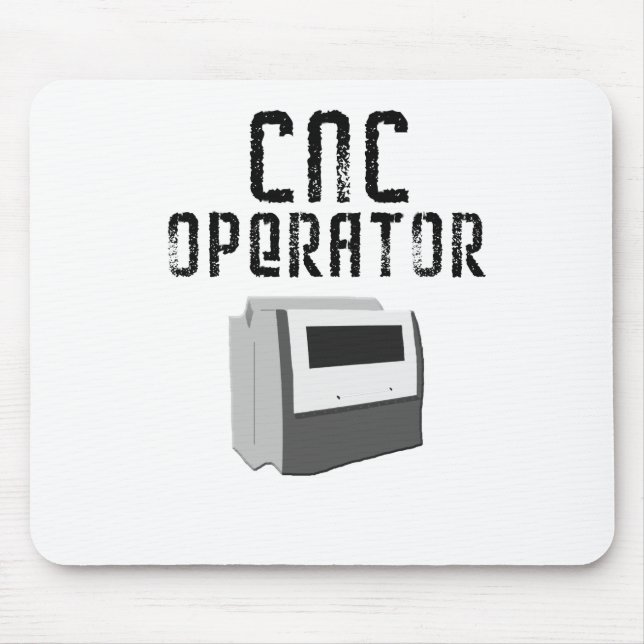 CNC Operator Machinist Mouse Mat (Front)