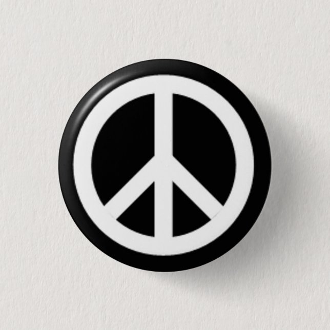 CND peace badge button pin vietnam war (Front)
