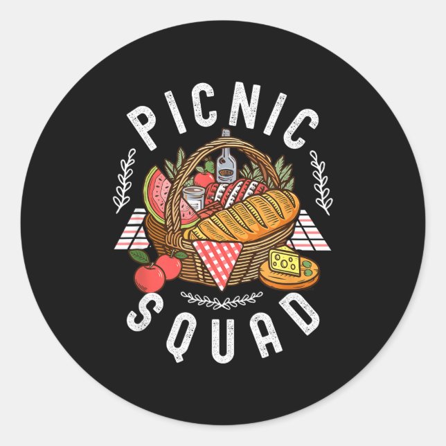 Cnic Squad Funny Family Reunion Friends Cnicking Q Classic Round Sticker (Front)