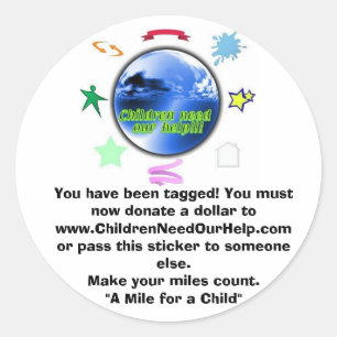 CNOH logo, You have been tagged! You must now d... Classic Round Sticker