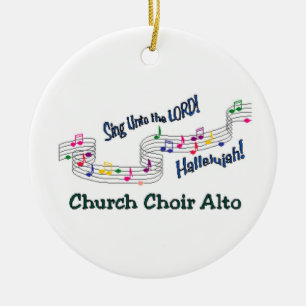 Cnotes Church Choir Alto Ceramic Tree Decoration